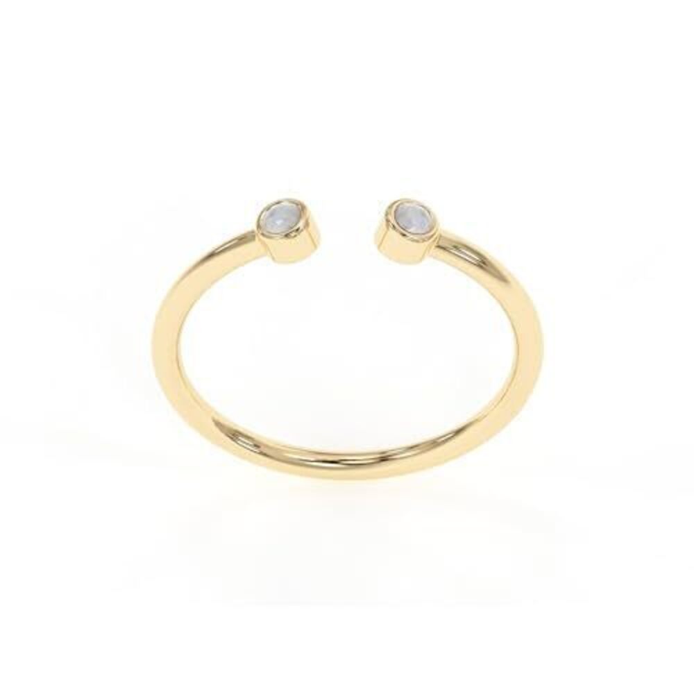 8614 Rainbow Moonstone Rings, 18K Gold Rings Teen Girls That Don't Tarnish